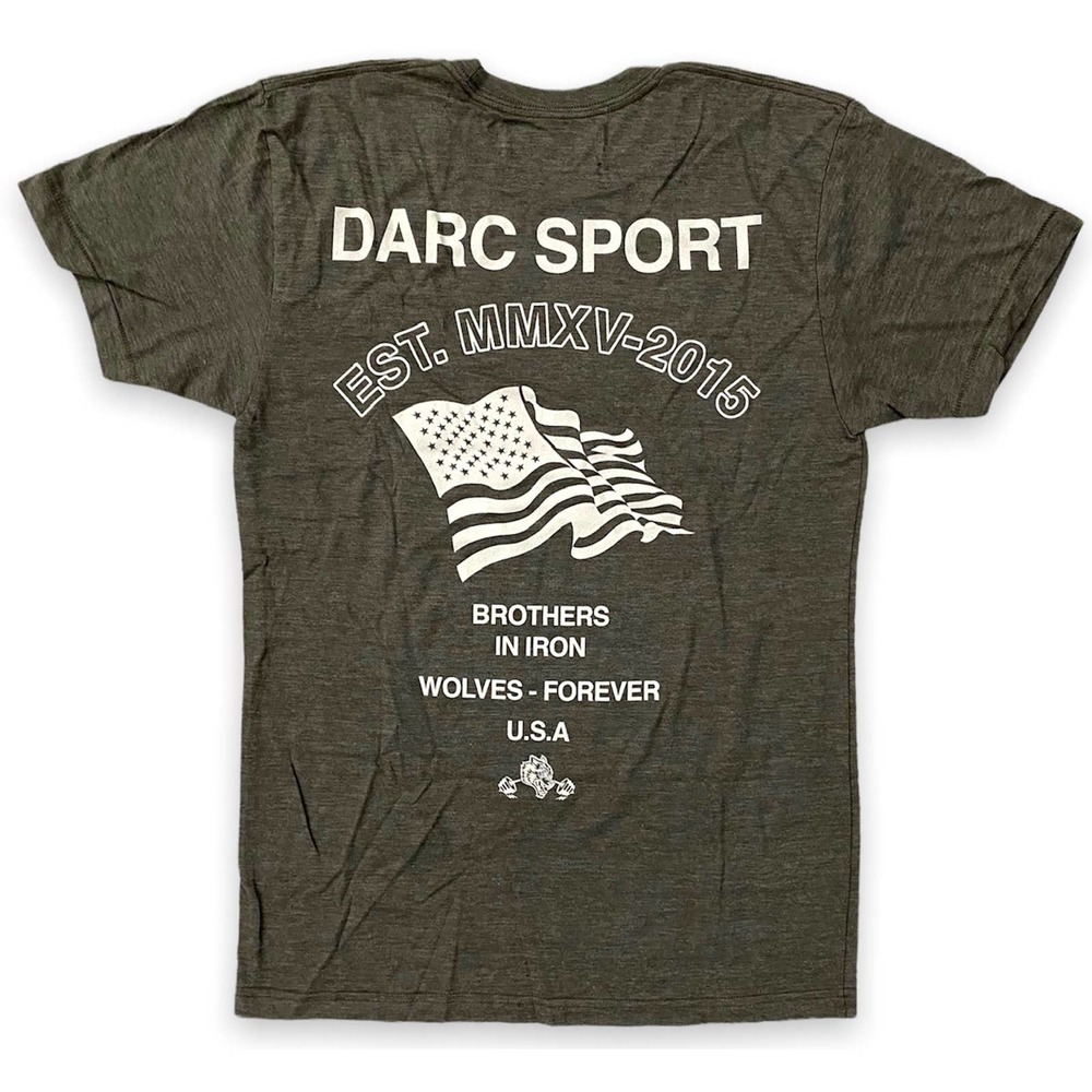 Darc Sport Men's Short Sleeve Graphic Tee in Charcoal with White Print